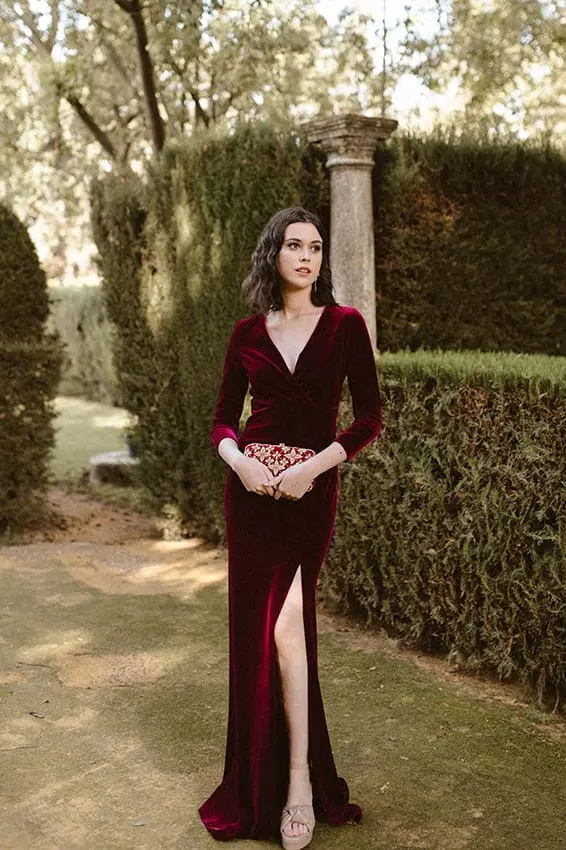 invitada de boda en invierno