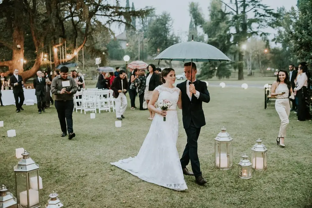 boda con lluvia