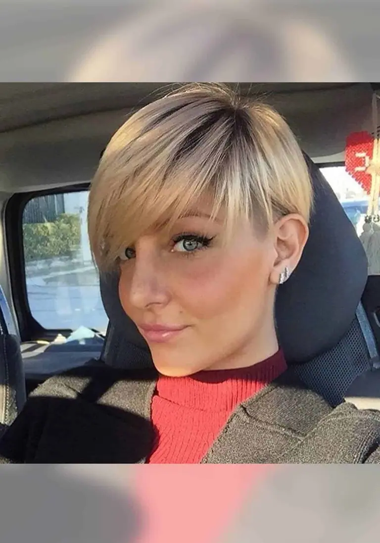 pelo corto con flequillo 