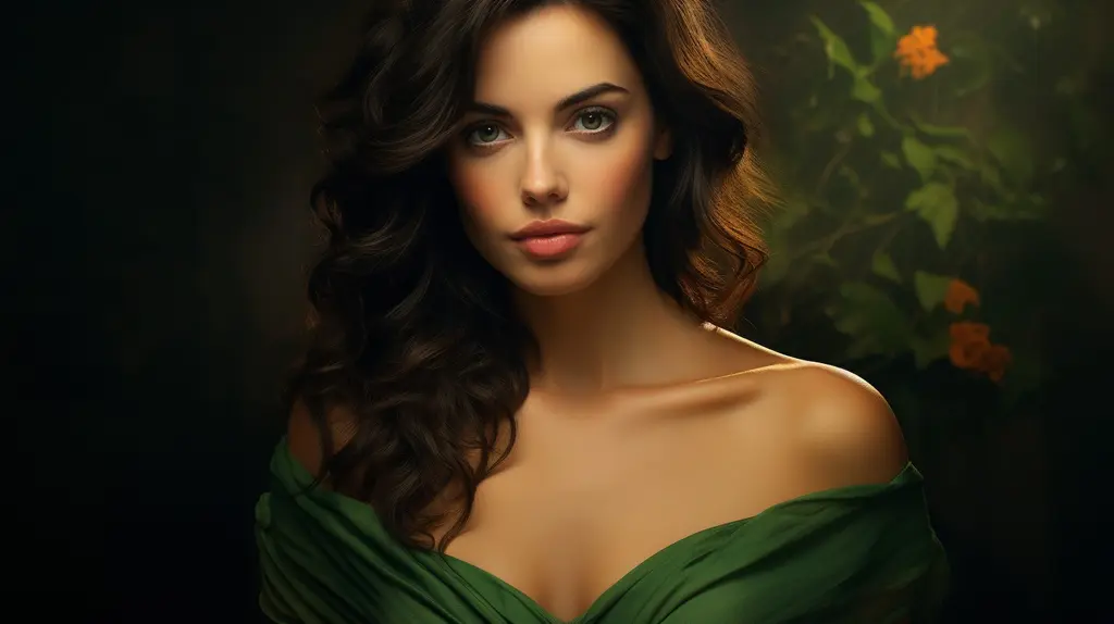 maquillaje vestido verde