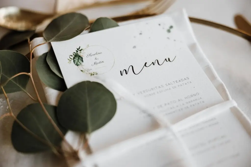 minuta de boda