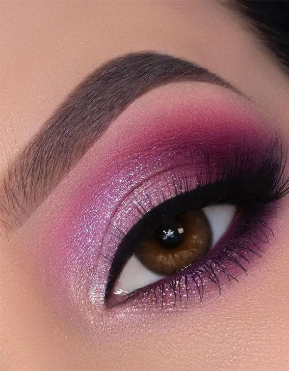 maquillaje para vestido fucsia